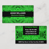 プリント基板(PCB)のモダン緑 名刺 (正面/裏面)