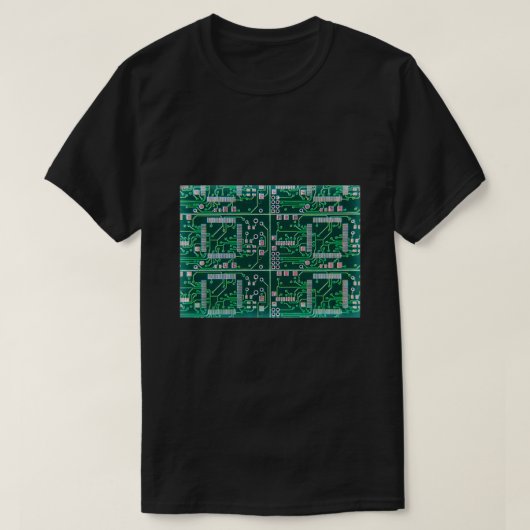 プリント基板PCB上の電子回路 Tシャツ (デザイン正面)