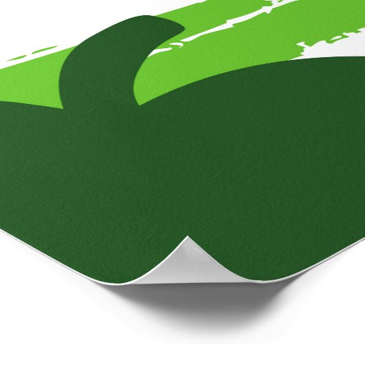 プリント夏のエキゾチックなジャングル植物トロピカルパームlea ポスター (角)