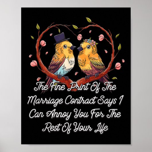 プリント契約結婚のおもしろい ポスター (正面)