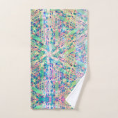 プリント数々のパステルタオルセット バスタオルセット (ハンドタオル)