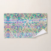 プリント数々のパステルタオルセット バスタオルセット (ハンドタオル)