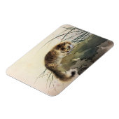 プリント日本のキャットバイザウォーター マグネット (左側)