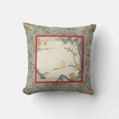 プリント枕木綿日本ののバンニと月 クッション (正面)