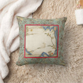 プリント枕木綿日本ののバンニと月 クッション (ブランケット)