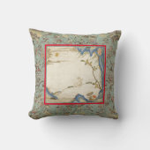 プリント枕木綿日本ののバンニと月 クッション (正面)