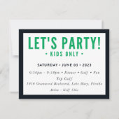 プリント注文サリ – Dylan Letsパーティーキッズ 招待状 (正面)