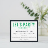 プリント注文サリ – Dylan Letsパーティーキッズ 招待状 (スタンド正面)