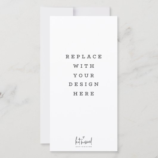 プリント注文4 x 8インチポートレート縦型トールカード サンキューカード (正面)