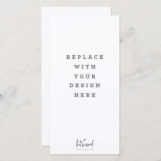 プリント注文4 x 8インチポートレート縦型トールカード サンキューカード (正面/裏面)