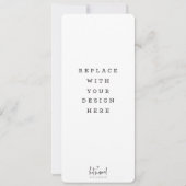 プリント注文4 x 9.25インチカード背の高いメニュー 招待状 (裏面)