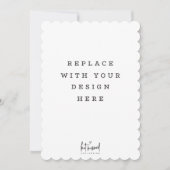 プリント注文5 x 7インチカードダイクットスキャロップエッジ 招待状 (正面)