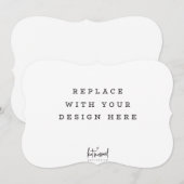 プリント注文7 x 5インチカードダイカットブラケットエッジ 招待状 (正面/裏面)