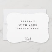 プリント注文7 x 5インチカードダイカットブラケットエッジ 招待状 (正面)