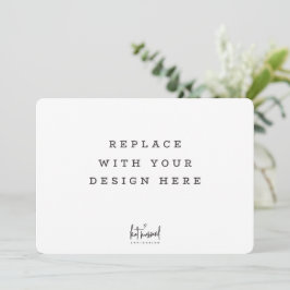 プリント注文7 x 5インチカードダイカット丸いエッジ 招待状