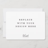 プリント注文7 x 5インチカードダイカット丸いエッジ 招待状 (正面)