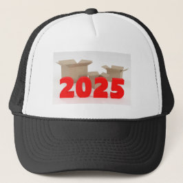 プリント済み2025年画像の開いた箱 キャップ