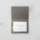 プリント済み イエロー グリッター ラスティック サンクス カード (内部)