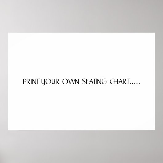 プリント独自の座席表 ポスター (正面)