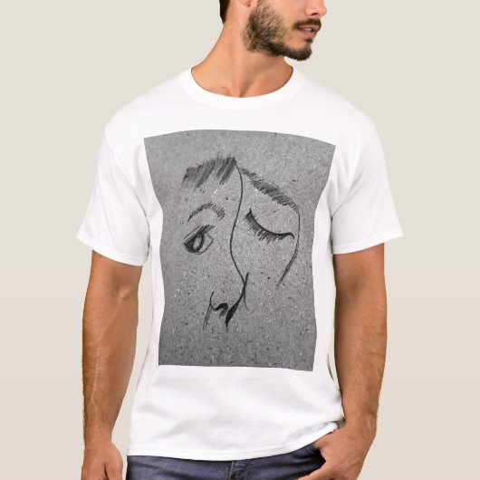 プリント生地にあなたのビブが街に溶け込む Tシャツ (正面)