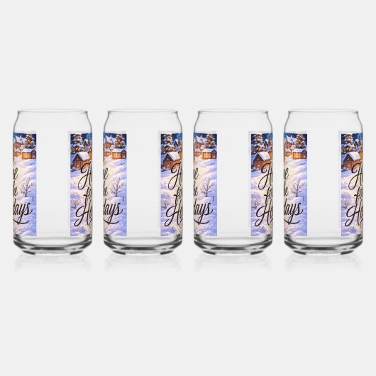 プリント缶グラス ドリンクウェア セット ガラス缶 (左)