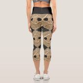 プリント芸術的ヨガカプリパンツ カプリレギンス (裏面)