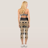 プリント芸術的ヨガカプリパンツ カプリレギンス (裏面)