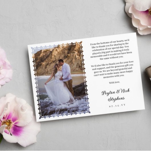 プリント華美フレ結婚ームの写真 サンキューカード