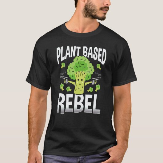 プリント裏 ヴィーガニズム 植物由来 反逆 Tシャツ (正面)