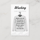 プリント長袖シャツ洗浄気に指示 名刺 (正面)