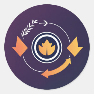 プリント高品質ステッカーのコレクション。今すぐ買い物! ラウンドシール