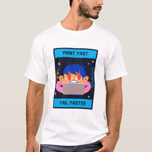 プリント高速化 失敗は早めに 3Dプリンタデザイン Tシャツ (正面)