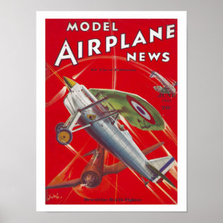 プリント1936航空機等カバーイラストレーション ポスター
