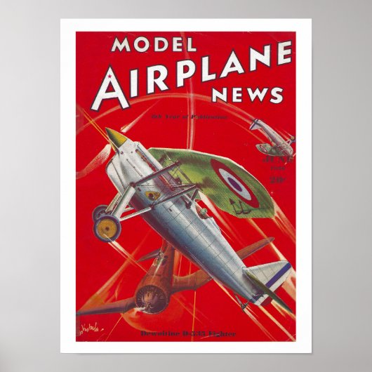 プリント1936航空機等カバーイラストレーション ポスター (正面)