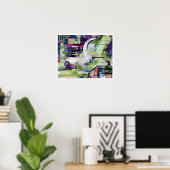 プリント20x16インオリジナル絵画の抽象芸術モダン ポスター (ホームオフィス)