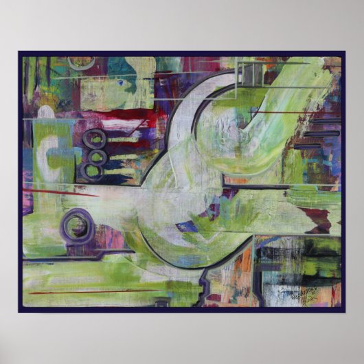 プリント20x16インオリジナル絵画の抽象芸術モダン ポスター (正面)