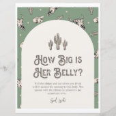 プリント8x10 Western How Big is Her Belly Sign (正面)