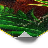 プリント：アンリ・ルソーによるジャングルでのマンドリル ポスター (角)