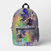 プリント カット 縫い バッグ フラワーフェアリー ユニコーン (正面)