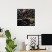 プリント – バトが車C'07アダンヘルナンデスにヒット (ホームオフィス)