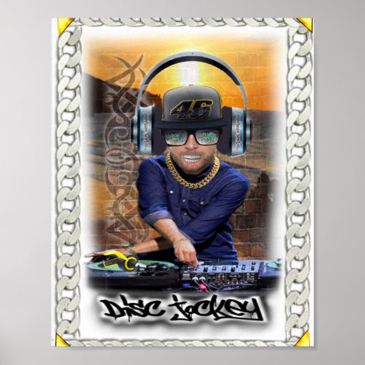 プリント、バリューポスター紙(Matte)DJ ポスター (正面)