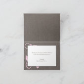 プリント ピンク グリッター ラスティック サンクス カード (内部)