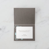 プリント ブルー グリッター ラスティック サンクス カード (内部)