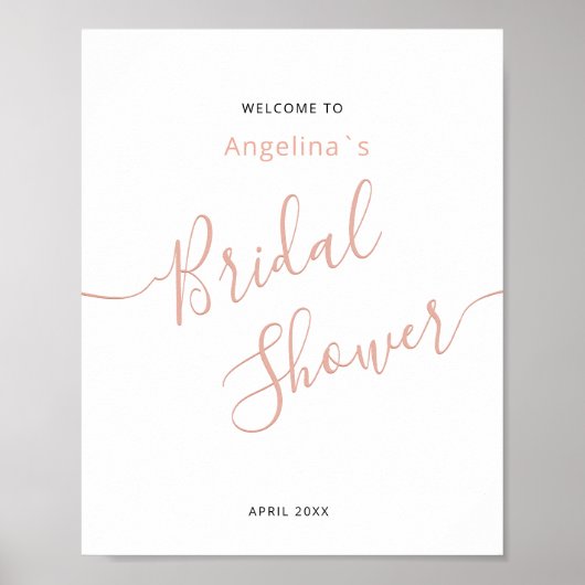 プリント, ポスター用紙 ウェルカムトゥ ブライダルシャワー ポスター (正面)