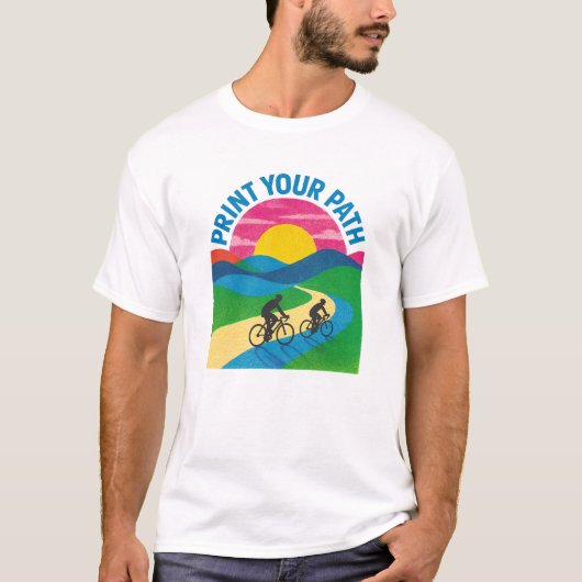 プリント・ユア・パス 自転車風景Tシャツ Tシャツ (正面)