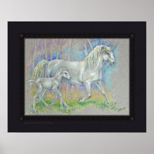 プリント – ユニコーン&ベビー (正面)