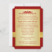 プリント リボン 結婚40周年 記念日 招待状 (裏面)