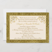 プリント リボン 花柄 50周年 誕生日 招待状 (裏面)