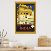 プリント レトロ ヴィンテージ イメージ 旅行 インド (キッチン)