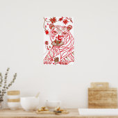 プリント、中国の星占い虎 ポスター (キッチン)